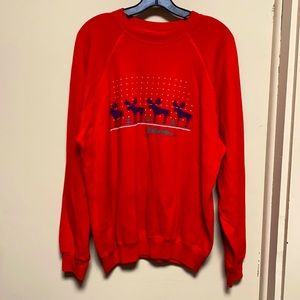 Yellowstone Moose Sweater Red